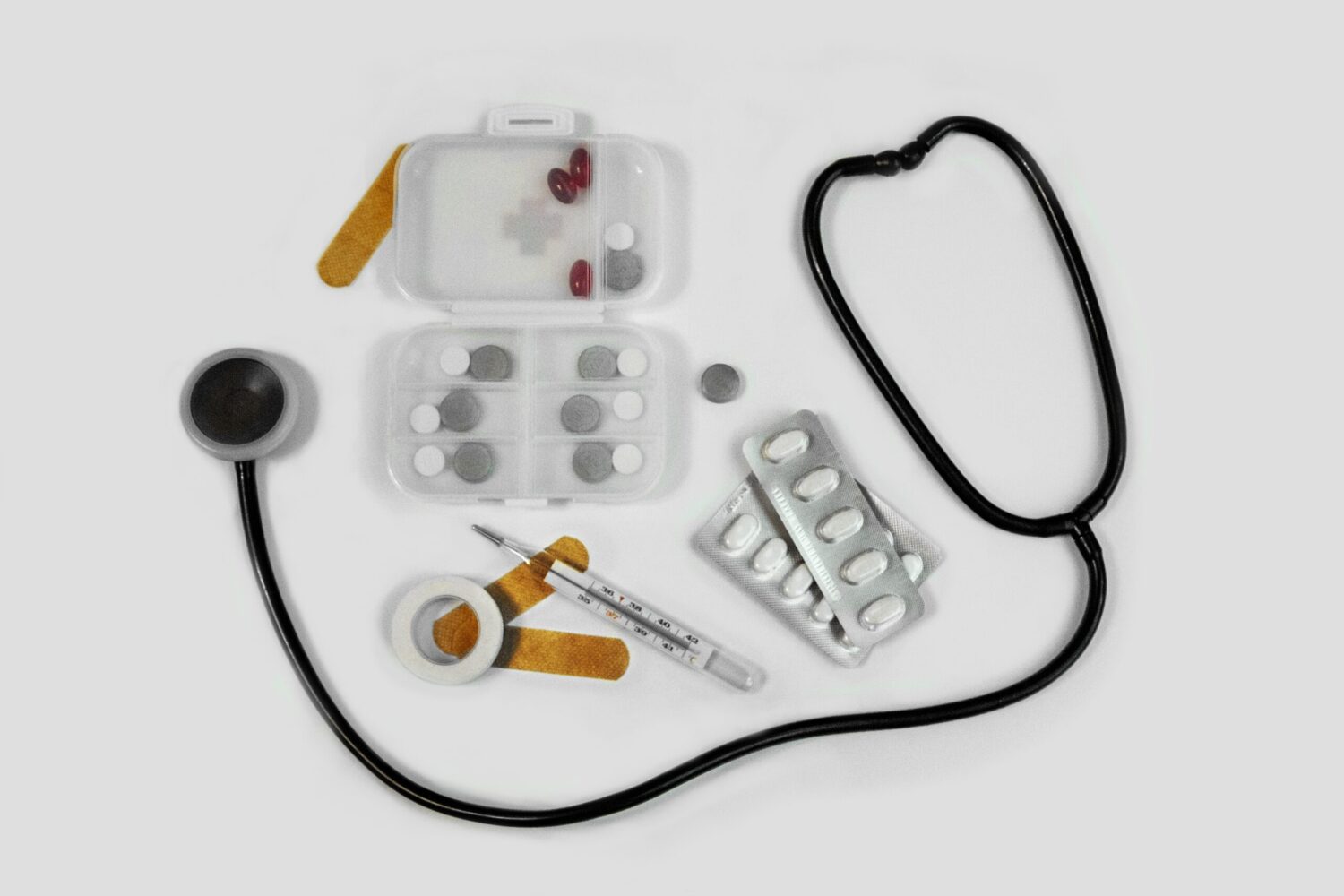 Medicines and Stethoscope