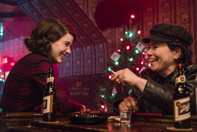 Film still: Showing Mrs Maisel and her manager Susie