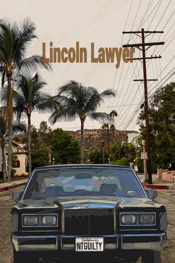 Photo/graphic: The movie's iconic car set on a drive lined with palm trees