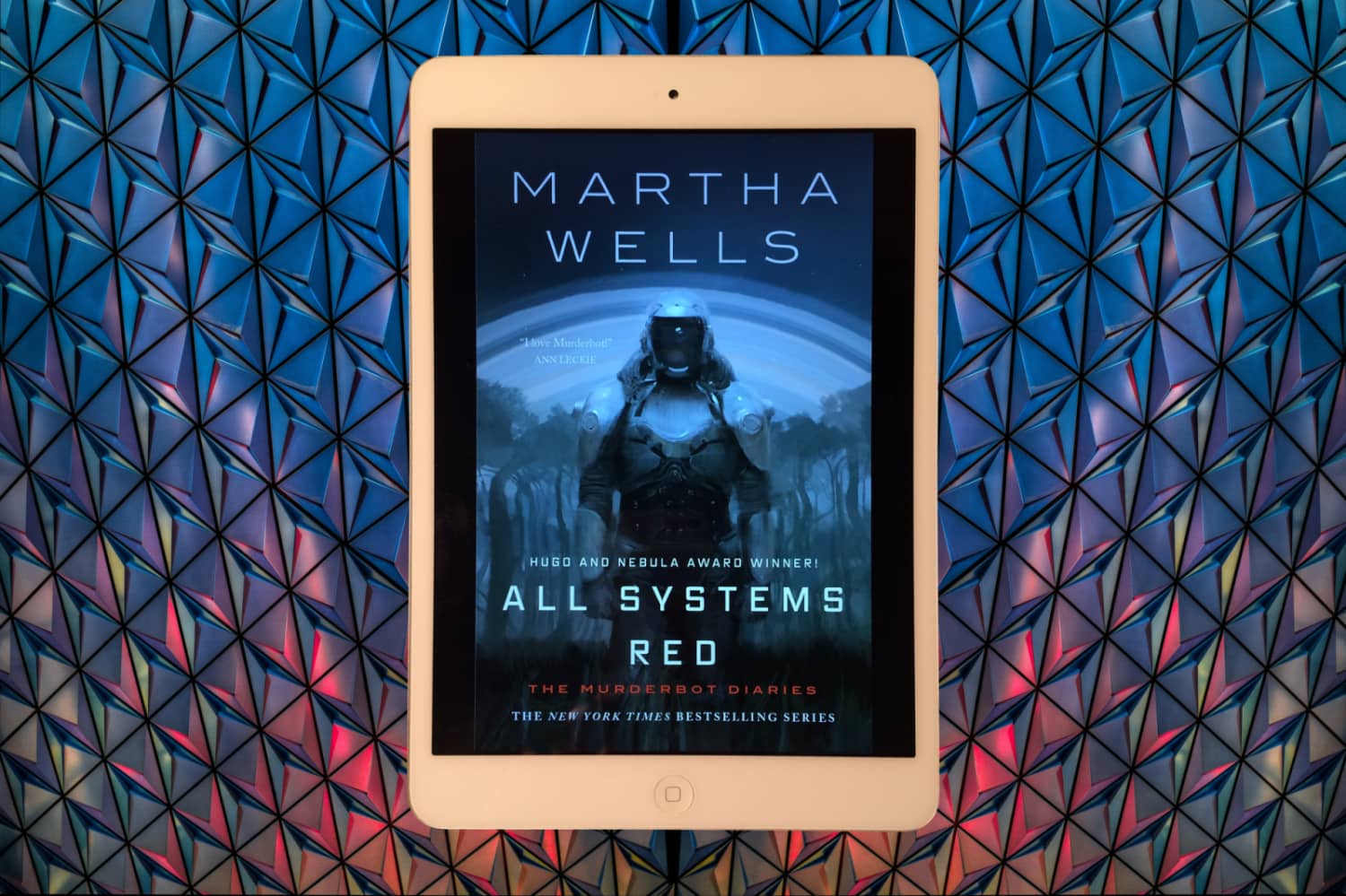 Kindle book cover showing Murderbot