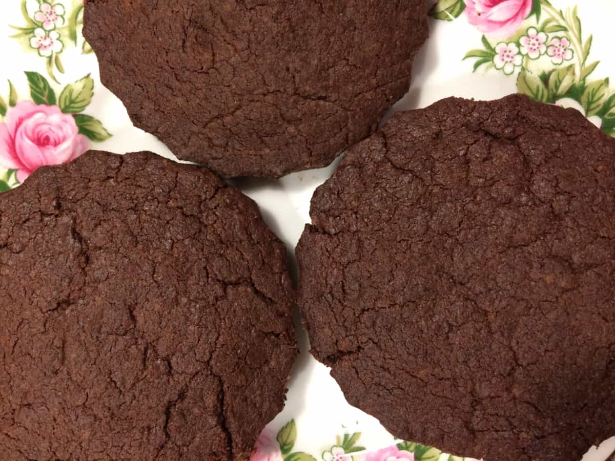 Three Dark Chocolate Brownie Biscuits
