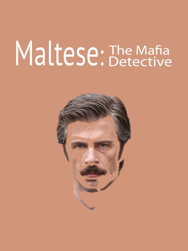 Simple poster showing the facial features of Detective Maltese